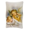 Cadre en bois a suspendre ou a poser H. 11 x 7 cm avec image collee, plusieurs saints.