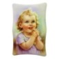 Cadre en bois a suspendre ou a poser H. 11 x 7 cm avec image collee, plusieurs saints.