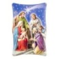 Cadre en bois a suspendre ou a poser H. 11 x 7 cm avec image collee, plusieurs saints.
