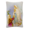 Cadre en bois a suspendre ou a poser H. 11 x 7 cm avec image collee, plusieurs saints.