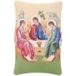 Cadre en bois a suspendre ou a poser H. 11 x 7 cm avec image collee, plusieurs saints.