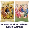 Cadre en bois a suspendre ou a poser H. 11 x 7 cm avec image collee, plusieurs saints.