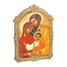 Cadre en bois a suspendre avec liseret dore H. 14 x 10,5 cm  image collee, plusieurs saints.