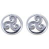 Boucle d oreille triskel en argent 925 Rhodie (0.70g). Livree sans boite.