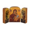 Triptyque en bois grave image classique H.5 x 7.5 cm, divers modeles, vendus en assortiment.