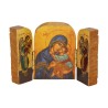 Triptyque en bois grave image classique H.5 x 7.5 cm, divers modeles, vendus en assortiment.