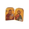 Diptyque en bois grave image classique H.5 x 7.5 cm, divers modeles, vendus en assortiment.