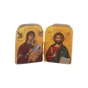 Diptyque en bois grave image classique H.5 x 7.5 cm, divers modeles, vendus en assortiment.