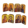 Diptyque en bois grave image classique H.5 x 7.5 cm, divers modeles, vendus en assortiment.