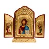 Icone triptyque en bois serigraphiee a suspendre ou a poser H.24x18 cm, plusieurs modeles.