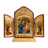 Icone triptyque en bois serigraphiee a suspendre ou a poser H.24x18 cm, plusieurs modeles.