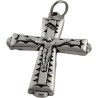 Croix de cou avec Christ en métal couleur argentée H. 4.5 cm