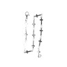 Bracelet sur chaine en acier inoxydable grains forme croix, Ø 5 mm - LOT DE 5