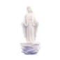 Bénitier de la Vierge Miraculeuse en résine blanche H. 15 cm.