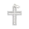 Croix argent 925 °/°° ajouree avec zirconium H. 1,8 cm (1,40 g). Livree en boite