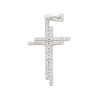 Croix double en argent 925 °/°° avec zirconium H. 2,3 cm (1,20 g). Livrée en boîte