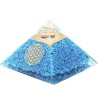 Pyramide Orgonite avec fleur de vie, L. 10 cm. Plusieurs pierres.