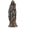 Statue bronze coule à froid, tryptique de la Vierge à l'enfant, avec représentation de la nativité a l'interieur, H. 20 cm