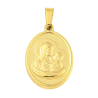 Médaille en acier inoxydable de couleur dorée, H. 2.1 cm. Existe avec différents Saints.