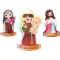 Magnet enfantin en resine souple , H. 8 cm. Plusieurs saints. Magnet enfantin en resine souple , H. 8 cm. Plusieurs saints.