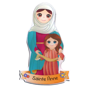 Magnet enfantin en resine souple , H. 8 cm. Plusieurs saints.