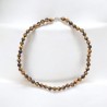 Collier en pierre Ø 8 mm avec fermoir, longueur 45 cm. Differentes pierres.