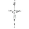 Croix de cou baton en argent 925 °/°°  avec Christ H. 2,4 cm (1,07 g). Livree en boite