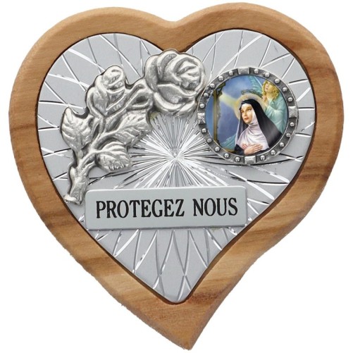 Pendentif de l'EX VOTO en laiton de couleur argentée et contour avec zircons H. 1,8 cm