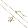 Collier avec chaine L.45 cm réglable jusqu'à 50cm avec ange strass H.2 cm en acier inoxydable dorée, livrée en pochette.