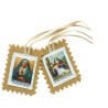 Scapulaire en tissus des 7 douleurs avec explications H. 4,5 x 5 cm. Livre en sachet individuel.