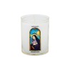 Veilleuse blanche avec autocollant "vitrail" de saint 20/24, H. 6,5 cm, Ø 5 cm ( VO 5)