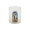 Veilleuse blanche avec autocollant "vitrail" de saint 20/24, H. 6,5 cm, Ø 5 cm ( VO 5)