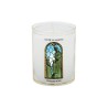 Veilleuse blanche avec autocollant "vitrail" de saint 20/24, H. 6,5 cm, Ø 5 cm ( VO 5)