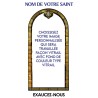 Autocollant Transparent "vitrail" sans prière de saint H. 6 x 3,6 cm pour bougie 3 jours