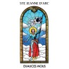 Autocollant Transparent "vitrail" sans prière de saint H. 6 x 3,6 cm pour bougie 3 jours