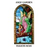Autocollant Transparent vitrail de saint avec priere H. 10.5 x 6.5 cm pour bougie de neuvaine.
