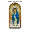 Autocollant Transparent vitrail de saint avec priere H. 10.5 x 6.5 cm pour bougie de neuvaine.