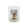 Veilleuse blanche avec autocollant de saint 20/24, H. 6,5 cm, Ø 5 cm ( VO 5).
