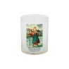 Veilleuse blanche avec autocollant de saint 20/24, H. 6,5 cm, Ø 5 cm ( VO 5).