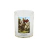 Veilleuse blanche avec autocollant de saint 20/24, H. 6,5 cm, Ø 5 cm ( VO 5).