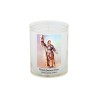 Veilleuse blanche avec autocollant de saint 20/24, H. 6,5 cm, Ø 5 cm ( VO 5).