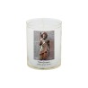 Veilleuse blanche avec autocollant de saint 20/24, H. 6,5 cm, Ø 5 cm ( VO 5).