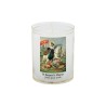 Veilleuse blanche avec autocollant de saint 20/24, H. 6,5 cm, Ø 5 cm ( VO 5).