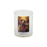 Veilleuse blanche avec autocollant de saint 20/24, H. 6,5 cm, Ø 5 cm ( VO 5).