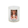 Veilleuse blanche avec autocollant de saint 20/24, H. 6,5 cm, Ø 5 cm ( VO 5).