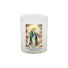 Veilleuse blanche avec autocollant de saint 20/24, H. 6,5 cm, Ø 5 cm ( VO 5).