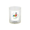 Veilleuse blanche avec autocollant de saint 20/24, H. 6,5 cm, Ø 5 cm ( VO 5).