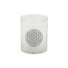 Veilleuse blanche avec autocollant de saint 20/24, H. 6,5 cm, Ø 5 cm ( VO 5).