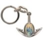 Porte-cles en metal en forme d ancre H. 4 cm avec une resine. Differents Saints