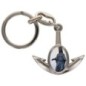 Porte-cles en metal en forme d ancre H. 4 cm avec une resine. Differents Saints